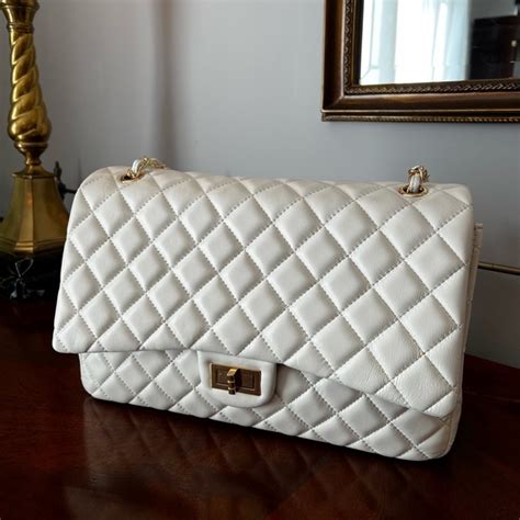 NWOT Ainifeel White Leather “Givenchy” inspired Handbag 